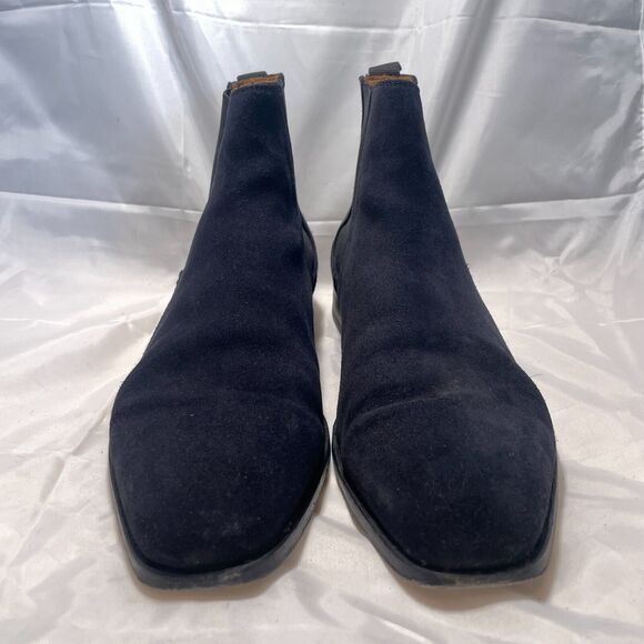 Paul Smith Gerald Chelsea Boots Mens Size 10 Navy Blue Suede Leather Dress - Picture 5 of 12